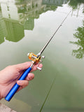 Outdoor Portable Mini Pen Fishing Rod Telescopic Pocket Pen Fishing Rod Mini Fishing Reel  Fishing Accessories