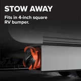 Camco RhinoFLEX 20ft RV Sewer Hose Kit 39742 Clear Elbow 4-in-1 Adapter 3" Slip 3"/3.5"/4" NTP Threaded Connection