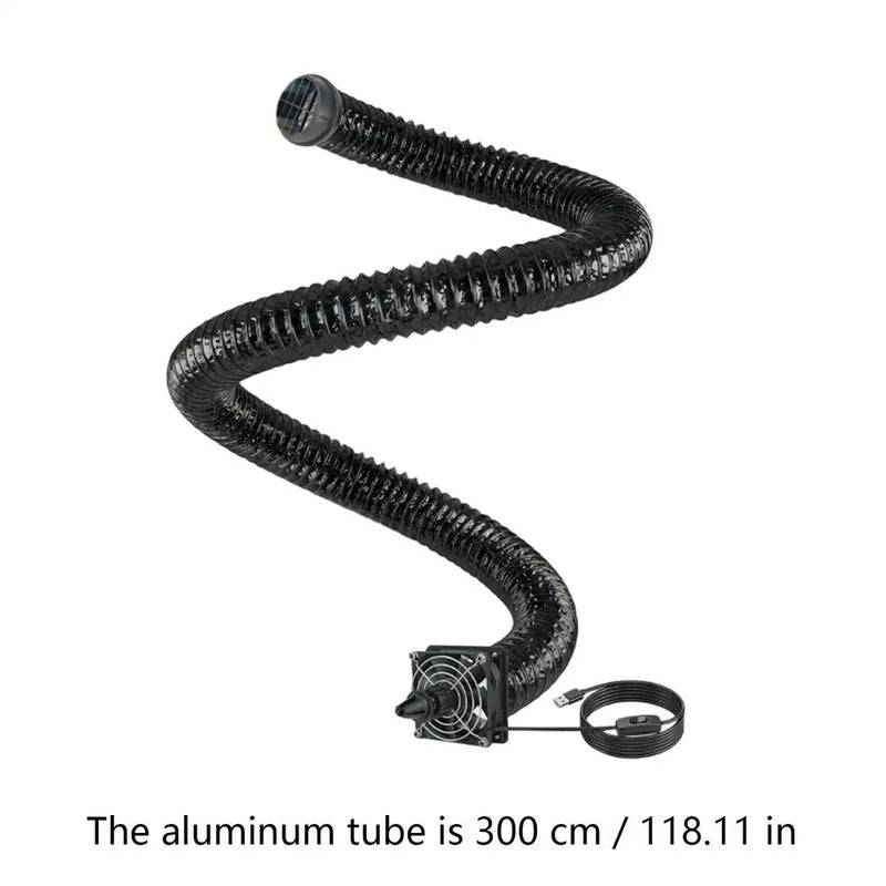 Foldable Vehicle A/C Vent Extender for Rear-Seat Airflow