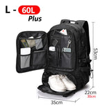USB Men Travel Bag Traveling Boarding Backpack Outdoor Sports Luggage Rucksack 50L 60L 80L Shoulder Bag Turist Trip Camping Bag