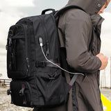 USB Men Travel Bag Traveling Boarding Backpack Outdoor Sports Luggage Rucksack 50L 60L 80L Shoulder Bag Turist Trip Camping Bag