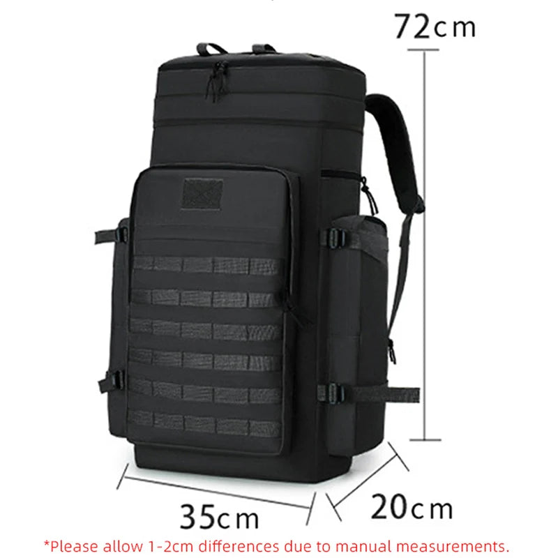 Large Climbing Bag For Men Backpack Trekking Hiking Camping Travel Outdoor Tactical Molle Sports Luggage Pack Travel  Rucksack