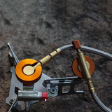 Outdoor Gas Stove Pipe Valve Stainless Steel Braided Hose Stove Burner Adapter Valve Connector For Camping Stove Accessories
