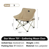 Naturehike Star T01 Gathered Moon Chair Outdoor Camping Hiking Folding Chairs Portable Beach Lounger Fishing Picnic Equipment