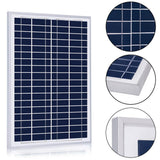 ACOPOWER 25W 12V Solar Kit with 5A Charge Controller