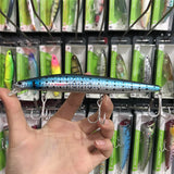 9119 LURETV SAME STYLEXM-145N Crazy Scale Mino Water Surface System Long throw Roadside False Bait, Seabass Hard Bait