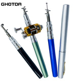 Outdoor Portable Mini Pen Fishing Rod Telescopic Pocket Pen Fishing Rod Mini Fishing Reel  Fishing Accessories