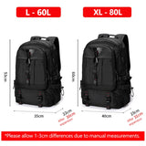 USB Men Travel Bag Traveling Boarding Backpack Outdoor Sports Luggage Rucksack 50L 60L 80L Shoulder Bag Turist Trip Camping Bag