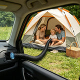 Foldable Vehicle A/C Vent Extender for Rear-Seat Airflow