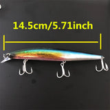 9119 LURETV SAME STYLEXM-145N Crazy Scale Mino Water Surface System Long throw Roadside False Bait, Seabass Hard Bait