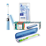 Travel Oral Care Essentials Bundle: Portable UV Toothbrush Sanitizer & Portable Electric Toothbrush