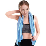 Microfiber Quick Dry Gym Towel Silver ION OdorFree Absorbent Fiber
