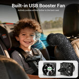 Foldable Vehicle A/C Vent Extender for Rear-Seat Airflow