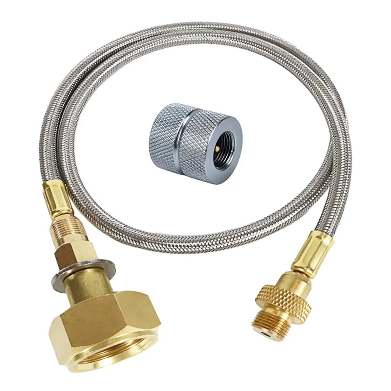 1Set Camping Gas Stove Propane Refill Adapter Gas Tank Connection Line Outdoor Burner LPG Cylinder Hose Connector Adapter