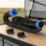 Expandable RV Sewer Hose with End Caps – 3 in Options