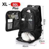 USB Men Travel Bag Traveling Boarding Backpack Outdoor Sports Luggage Rucksack 50L 60L 80L Shoulder Bag Turist Trip Camping Bag