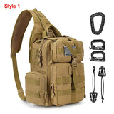 Tactical Chest Sling Bag Hunting Gun Holster Backpack Outdoor Camping Hiking Molle Pouch Climbing Fishing Bag XA291+A