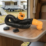 Expandable RV Sewer Hose with End Caps – 3 in Options