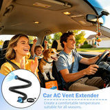 Foldable Vehicle A/C Vent Extender for Rear-Seat Airflow