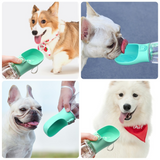 Portable Dog Water Bottle with Drinking Trough