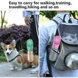 Portable Dog Water Bottle with Drinking Trough