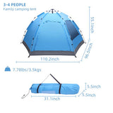 Automatic Family Camping Tent with Double Doors