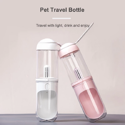 Portable Pet Water Bottle with Drinking Trough – 11.2 oz