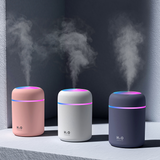 300 mL Portable USB Cool-Mist Humidifier with LED Light