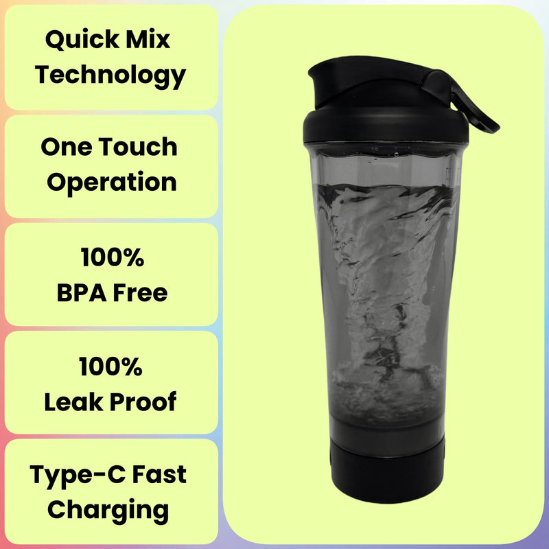 Rechargeable Electric Protein Shaker Bottle – 20 oz