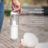 Portable Pet Water Bottle with Drinking Trough – 11.2 oz