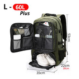 USB Men Travel Bag Traveling Boarding Backpack Outdoor Sports Luggage Rucksack 50L 60L 80L Shoulder Bag Turist Trip Camping Bag