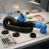 Expandable RV Sewer Hose with End Caps – 3 in Options