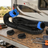 Expandable RV Sewer Hose with End Caps – 3 in Options
