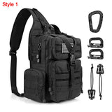 Tactical Chest Sling Bag Hunting Gun Holster Backpack Outdoor Camping Hiking Molle Pouch Climbing Fishing Bag XA291+A