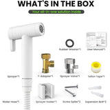 RV Bidet Sprayer – All Metal, RV Handheld Bidet with Water Hose & RV Fitting, Wall-Mount Toilet Sprayer for Motorhomes, Fifth Wh